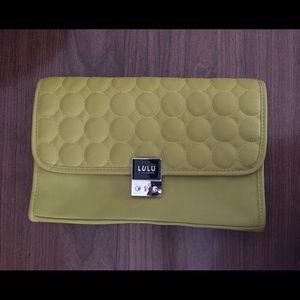 LULU Guinness Chartreuse Clutch NWOT